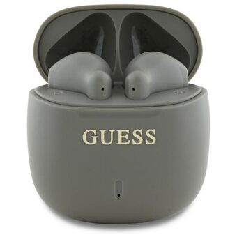 Guess Bluetooth-hoofdtelefoon GUTWSJ14ESGE TWS + oplaadstation taupe Printed Classic Logo