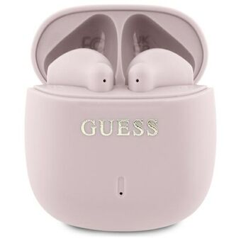 Guess Bluetooth-hoofdtelefoon GUTWSJ14ESGP TWS + dockingstation roze/roze Gedrukt Klassiek Logo