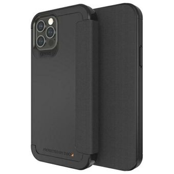 Etui Gear4 D3O Wembley Flip Wallet voor iPhone 12 / 12 Pro zwart/black