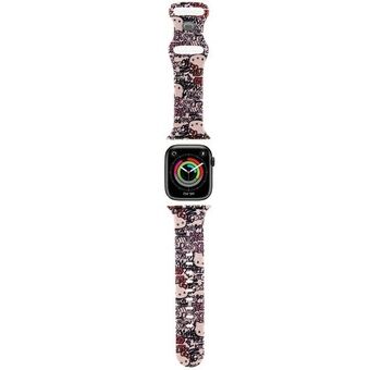 Hallo Kitty Pasek HKAWMSDGPTP voor Apple Watch 38/40/41mm roze/roze bandje Silicone Tags Graffiti