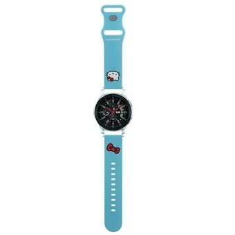 Hallo Kitty Pasek Uniwersalny HKUWLSCHBLB van silicone Hello Kitty hoofd blauw 22mm.