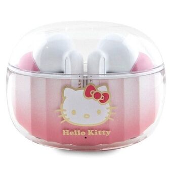 Hallo Kitty Bluetooth-hoofdtelefoon HKTWSHDGKEP TWS + dockingstation roze/pink Gradient Electroplating Logo