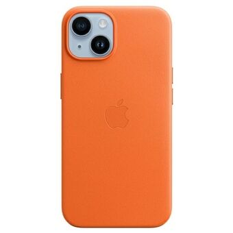 Apple MPPF3ZM/A iPhone 14 Plus 6,7" Oranje/oranje leren hoesje MagSafe