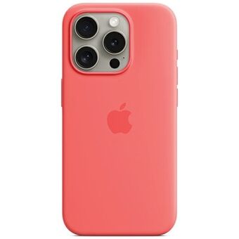 Etui Apple MT1V3ZM/A voor iPhone 15 Pro Max 6.7" MagSafe roze/guava Siliconen hoesje