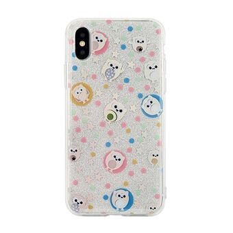 Patroon hoesje iPhone 5/5S/SE design 6 (uilen wit)