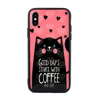 Hoesje Hartjes iPhone 6/6S design 6 (kattenroze)