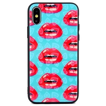 Hearts Glass iPhone 6/6S hoesje, patroon 3 (lippen)