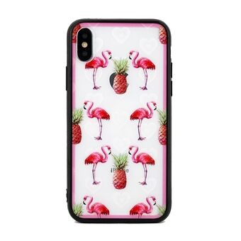 Hoesje Harten Samsung S10e G970 Patroon 1 helder (flamingo\'s)