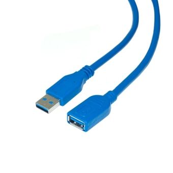 USB 3.0 verlengkabel 2m A-A M/F blauw