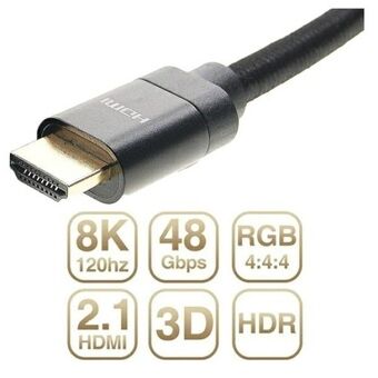 HDMI kabel - HDMI 2.1 48Gbps 3M 8K zwart/zwart