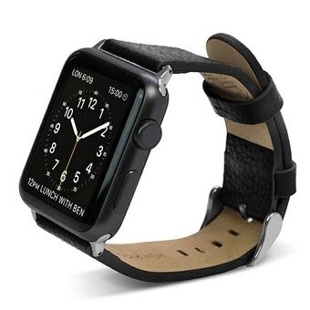 X-Doria Lux Apple Watch-riem 38 / 41mm sort / sort 23821