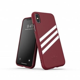 Adidas OR gegoten PU suède iPhone X / XS bordeaux / collegiale bordeaux 33282