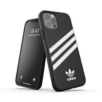 Adidas OR Gietvorm Hoes PU iPhone 12/12 Pro zwart-wit/black-white 42230