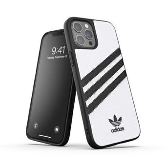 Adidas OR gegoten hoesje PU iPhone 12 Pro Max wit-zwart / wit-zwart 42239