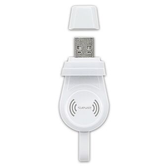 4smarts Inductielader VoltBeam Mini voor Apple Watch 1-8/SE met 1m USB-A 2.5W kabel wit/white 462332