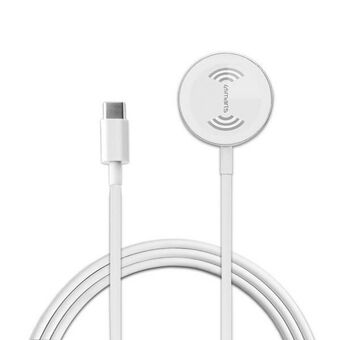 4smarts Inductieve oplader VoltBeam Mini voor Apple Watch 1-8/SE met 1m USB-C kabel 2.5W wit/white 462550