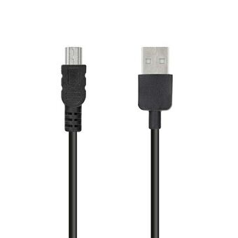 Universele mini USB-kabel zwart 1m