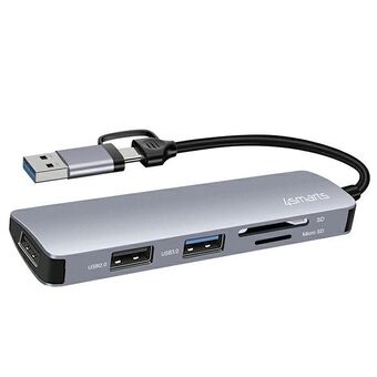 4smarts Universele HUB Multiport Space Grey 469630