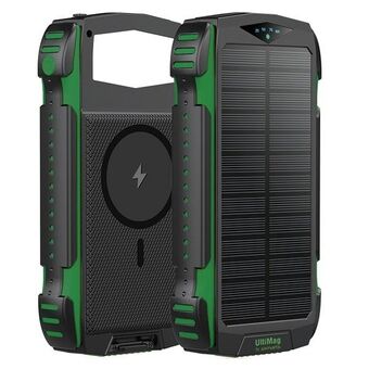 4smarts Powerbank Solarny TitanPack Robuust UltiMag 20000mAh groen/green 540244