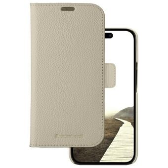 Etui dbramante 1928 New York 2w1 Portemonnee voor iPhone 15 beige/sandduin