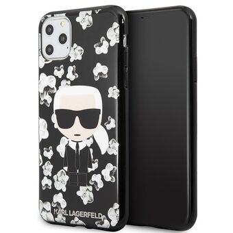 Karl Lagerfeld KLHCN65FLFBBK iPhone 11 Pro Max zwart Black Flower Ikonik Karl