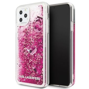 Karl Lagerfeld KLHCN65ROPI iPhone 11 Pro Max roze-goud harde glitters case