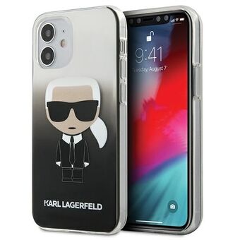 Karl Lagerfeld KLHCP12STRDFKBK iPhone 12 mini 5,4" zwart/black hardcase Gradient Ikonik Karl