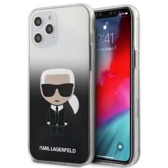 Karl Lagerfeld KLHCP12LTRDFKBK iPhone 12 Pro Max 6,7" zwart/black harde hoes Gradient Ikonik Karl