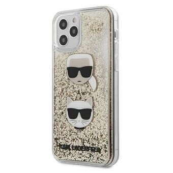 Karl Lagerfeld KLHCP12LKCGLGO iPhone 12 Pro Max 6,7" goud/goud hardcase Liquid Glitter Karl&Choupette