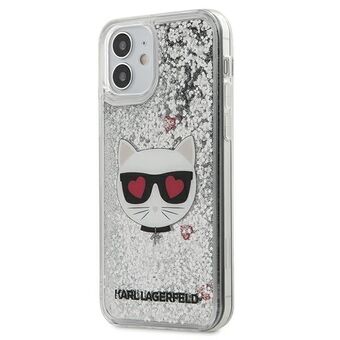 Karl Lagerfeld KLHCP12SLCGLSL iPhone 12 mini 5,4" zilver/zilver hardcase Liquid Glitter Choupette