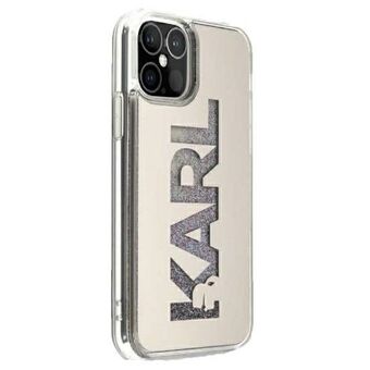 Karl Lagerfeld KLHCP12LKLMLGR iPhone 12 Pro Max 6,7" zilver/zilver hardcase Spiegel Vloeibare Glitters Karl