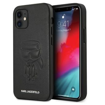 Karl Lagerfeld KLHCP12SPCUIKBK iPhone 12 mini 5,4" zwart/black hardcase Karl Ikonik Outline