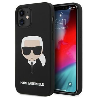 Karl Lagerfeld KLHCP12SSLKHBK iPhone 12 mini 5,4" zwart/black hardcase Silicone Karl\'s Head