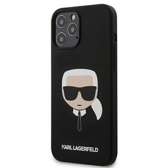 Karl Lagerfeld KLHCP12LSLKHBK iPhone 12 Pro Max 6,7" zwart/black hardcase Silicone Karl\'s Head