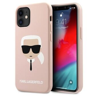 Karl Lagerfeld KLHCP12SSLKHLP iPhone 12 mini 5,4" lichtroze hardcase Silicone Karl\'s Head