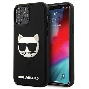 Karl Lagerfeld KLHCP12LCH3DBK iPhone 12 Pro Max 6,7"zwart/black harde case 3D Rubber Choupette