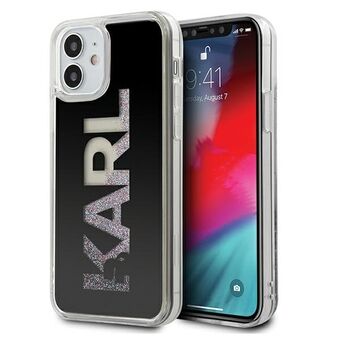 Karl Lagerfeld iPhone 12 Mini Zwart Hardcase Karl Logo Glitter