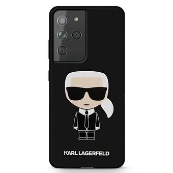 Karl Lagerfeld KLHCS21LSLFKBK S21 Ultra G998 hardcase zwart/zwarte Siliconen Iconic