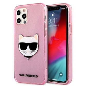 Karl Lagerfeld KLHCP12LCHTUGLP iPhone 12 Pro Max 6,7" roze/pink hardcase Glitter Choupette