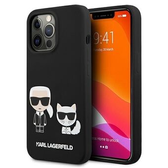 Karl Lagerfeld KLHCP13XSSKCK iPhone 13 Pro Max 6,7" hardcase zwart/black Silicone Karl & Choupette