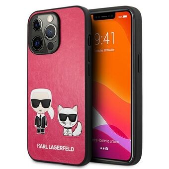 Karl Lagerfeld iPhone 13 Pro Max Fuchsia Hardcase Iconisch Karl & Choupette