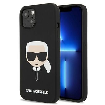 Karl Lagerfeld KLHCP13SSLKHBK iPhone 13 mini 5,4" zwart/black hardcase Silicone Karl\'s Head