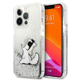 Karl Lagerfeld KLHCP13LGCFS iPhone 13 Pro / 13 6,1" zilver/silver hardcase Liquid Glitter Choupette Fun