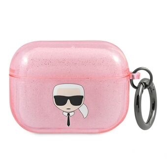 Karl Lagerfeld KLAPUKHGP AirPods Pro hoes roze / roze Glitter Karl`s Head