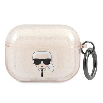 Karl Lagerfeld KLAPUKHGD AirPods Pro hoes goud / goud Glitter Karl`s Head