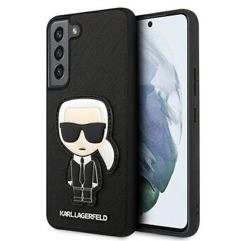 Karl Lagerfeld KLHCS22SOKPK S901 S22 zwart/black hardcase Saffiano Ikonik Karl\'s Patch