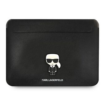 Karl Lagerfeld Hoes KLCS14PISFBK 14" zwart/black Saffiano Ikonik Karl