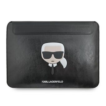 Karl Lagerfeld Hoes KLCS16KHBK 16"  zwart/black Ikonik Karl\'s Hoofd