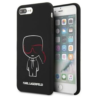 Karl Lagerfeld KLHCI8LSLKCBK iPhone 7/8 Plus hardcase zwart Silicone Karl Iconic