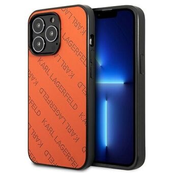 Karl Lagerfeld KLHCP13XPTLO iPhone 13 Pro Max 6.7" hardcase oranje/oranje Geperforeerd allover